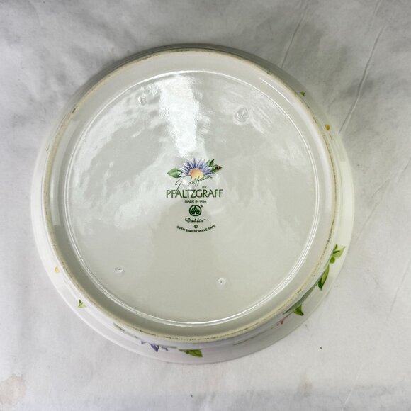 Vintage Pfaltzgraff Dahlia Round Vegetable Bowl with Design - Picture 6 of 9